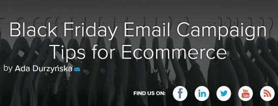 Consejos de la campaña de email de black friday para ecommerce